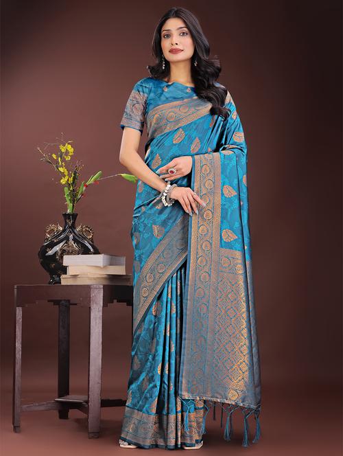 women self design banarasi saree with blouse - 21909418 - Standard Image - 0