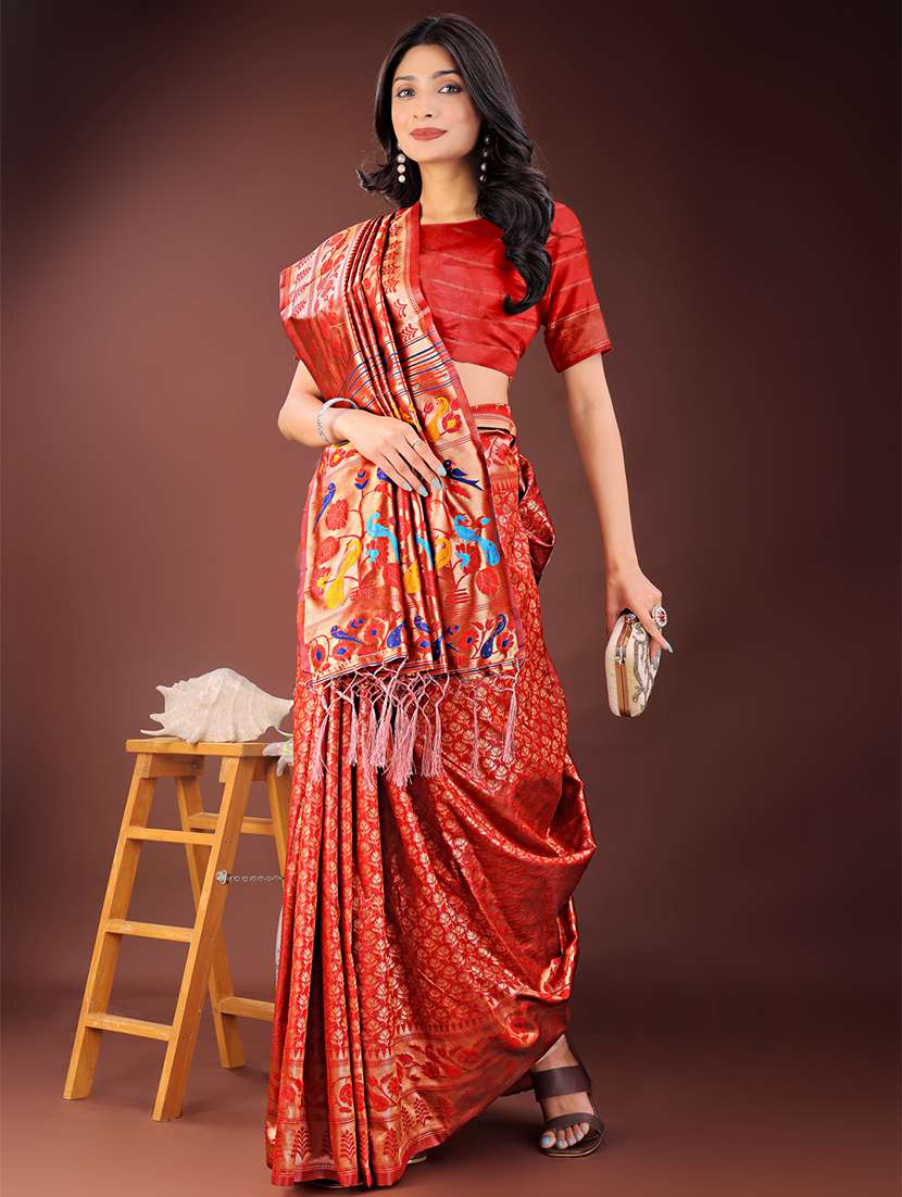 women self design paithani saree with blouse - 21909426 -  Standard Image - 2