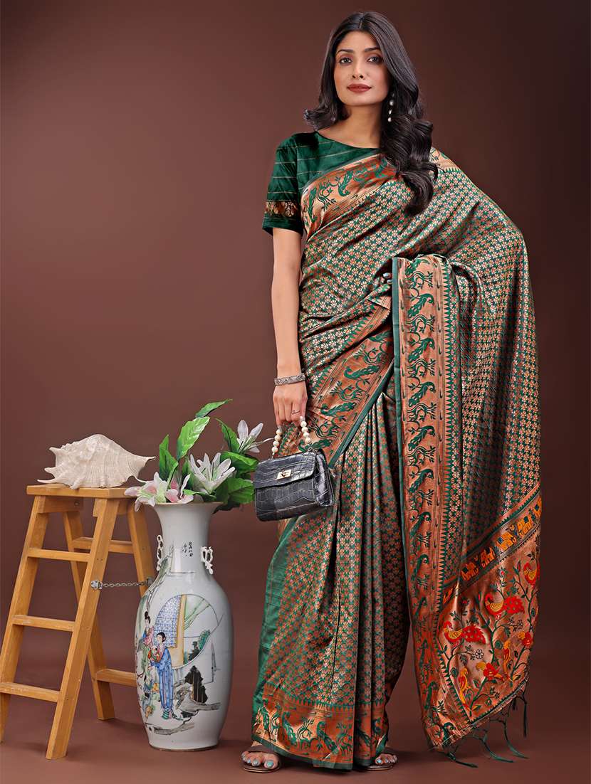 women self design paithani saree with blouse - 21909431 -  Standard Image - 2