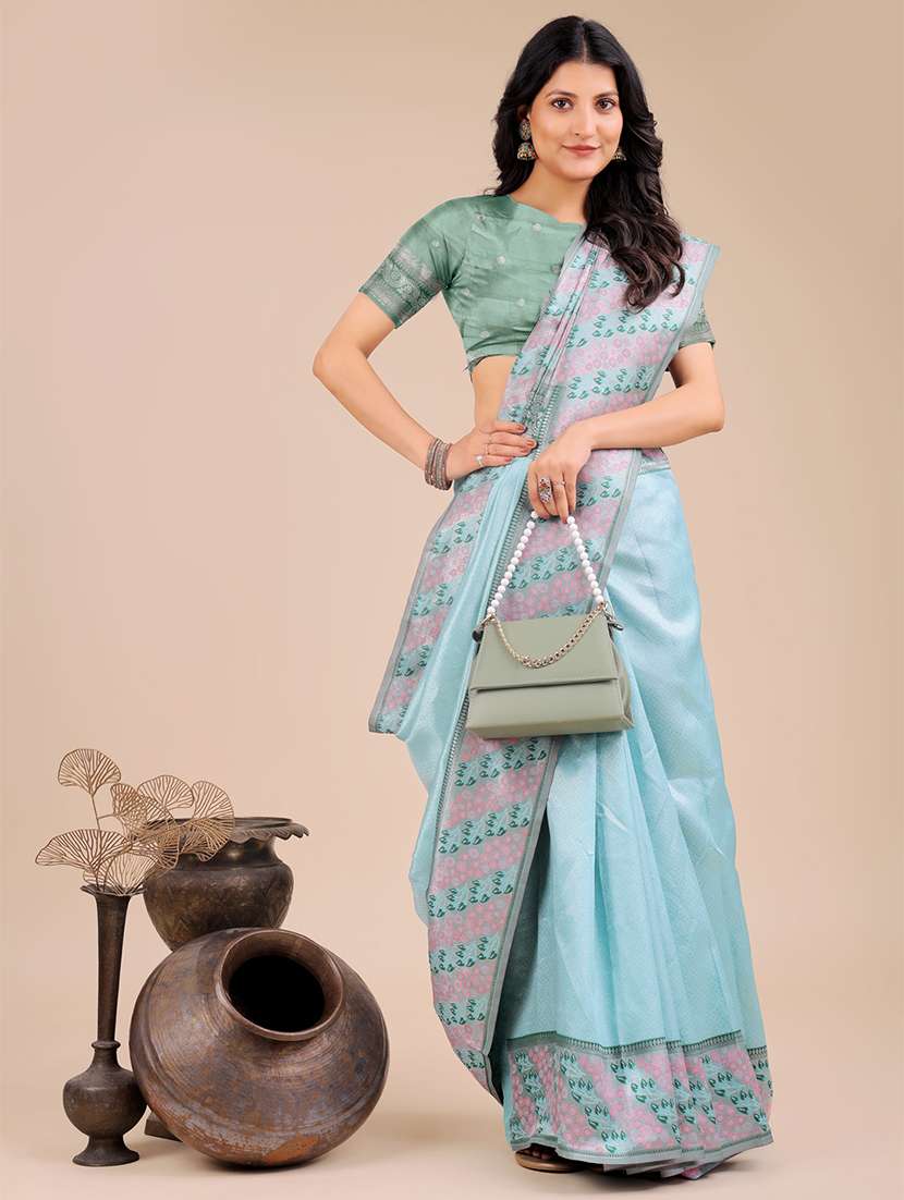 women self design kanjivaram saree with blouse - 21909435 -  Standard Image - 2