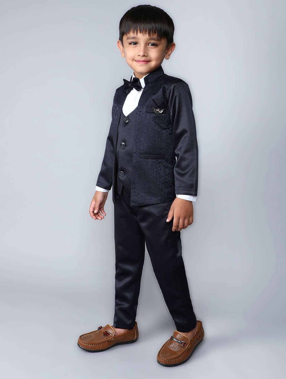 boys self design three piece suit set - 21909471 -  Standard Image - 2