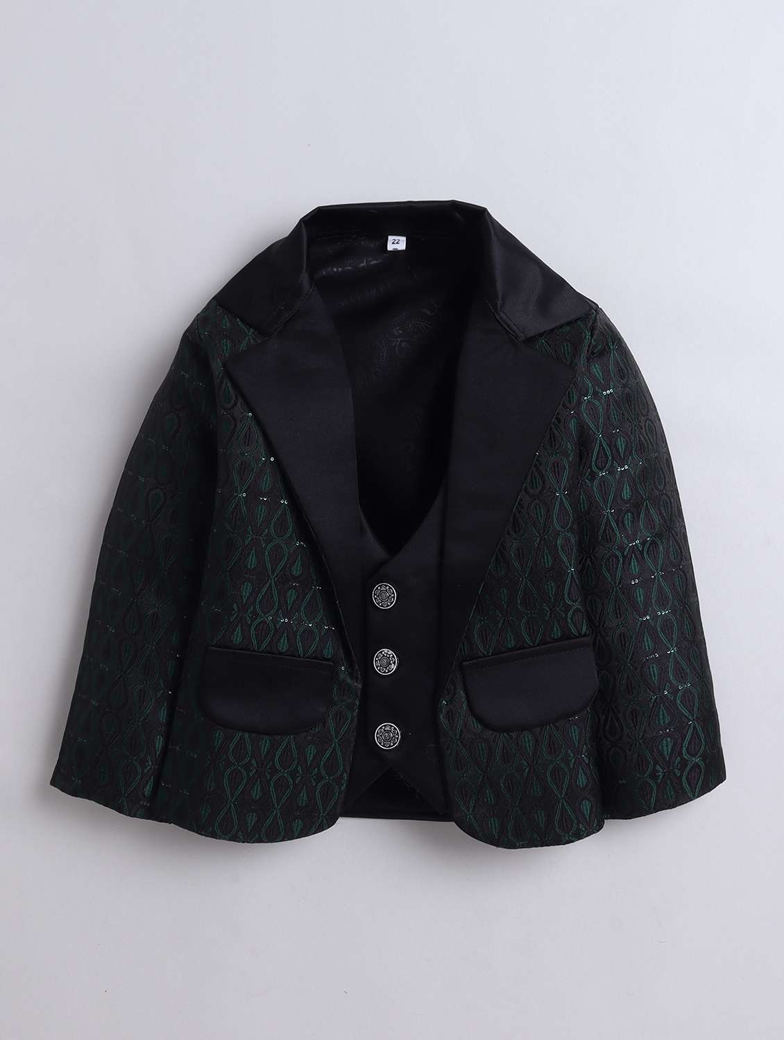 boys self design three piece suit set - 21909482 -  Standard Image - 2