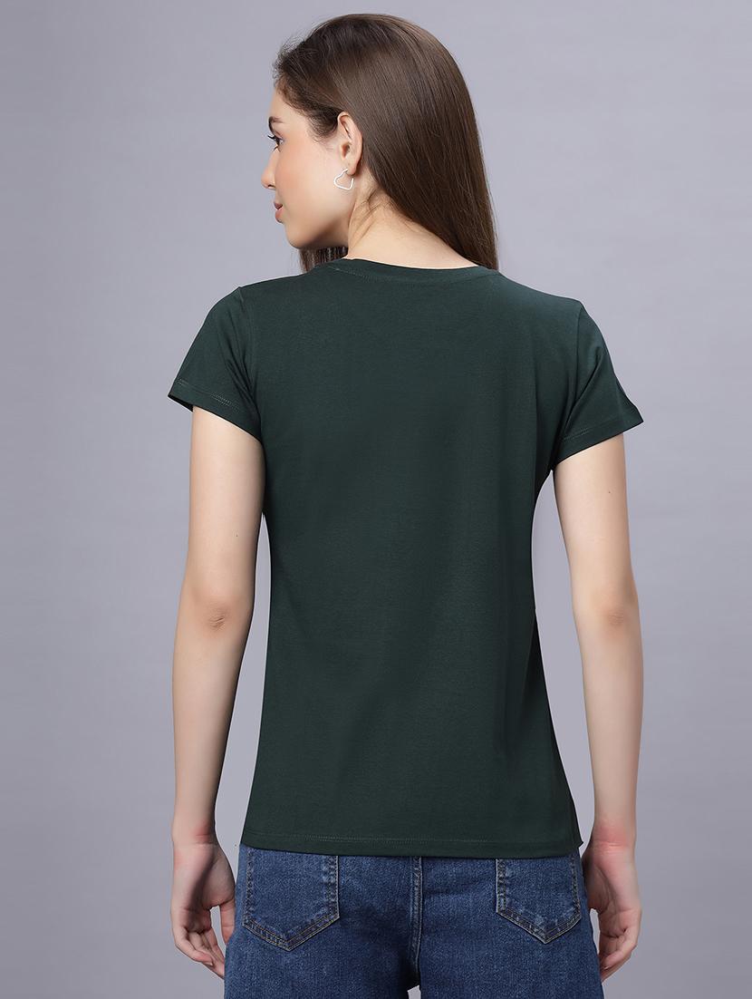women solid short sleeves regular fit t-shirt - 21909523 - Standard Image - 2