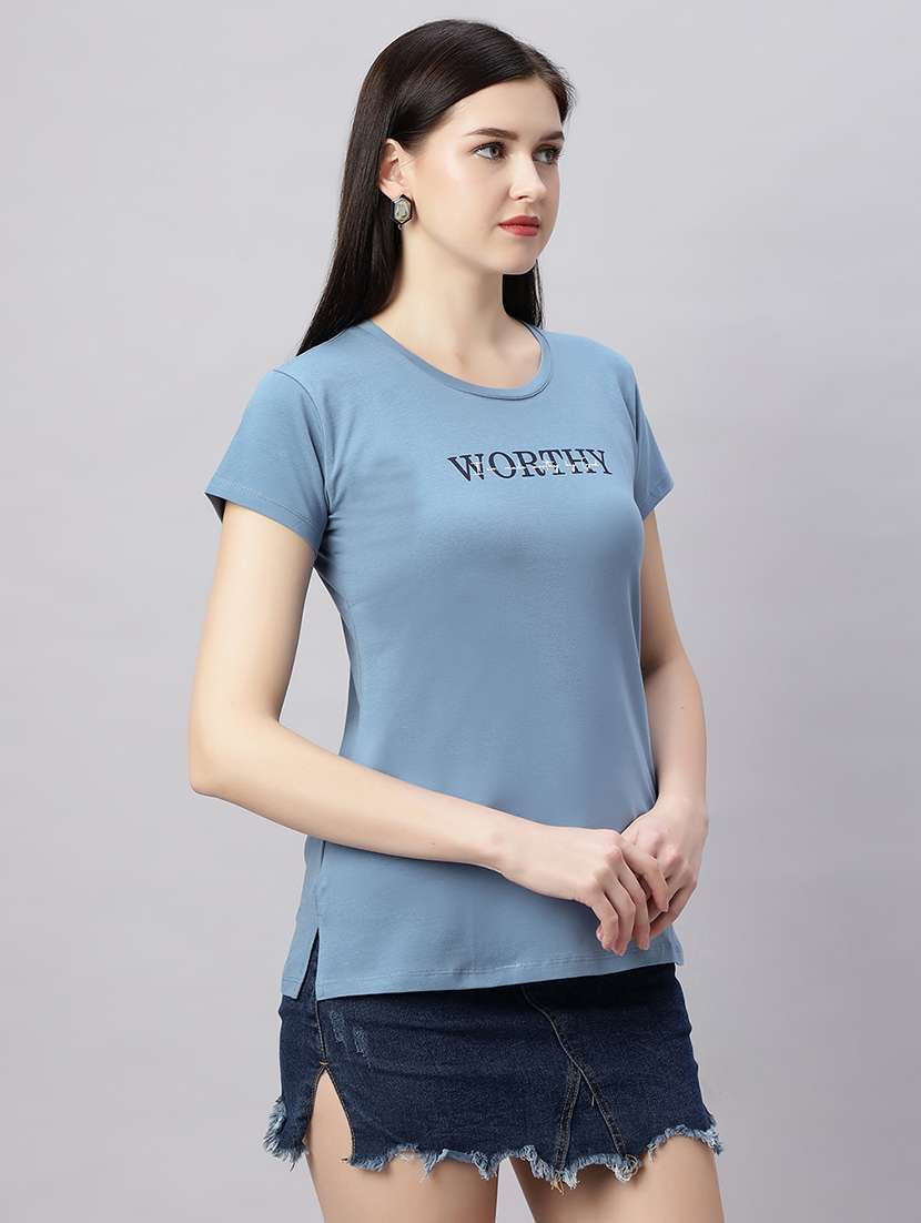 women printed short sleeves regular fit t-shirt - 21909533 -  Standard Image - 2