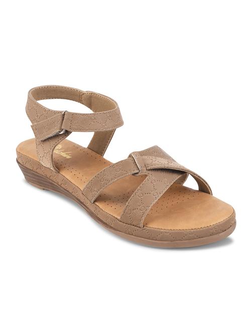 women khaki ankle strap sandal - 21909549 - Standard Image - 0