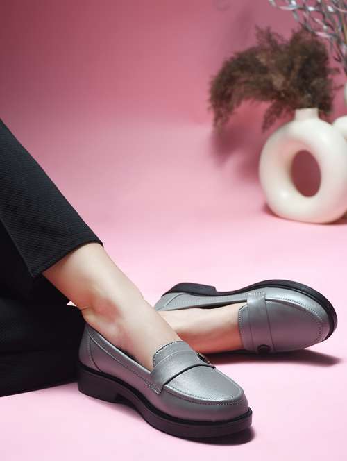 women grey slip on loafer - 21909570 -  Standard Image - 0