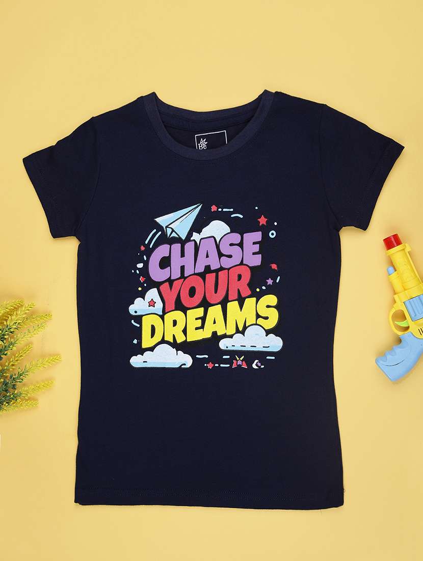 girls front print round neck t-shirt - 21909802 -  Standard Image - 2