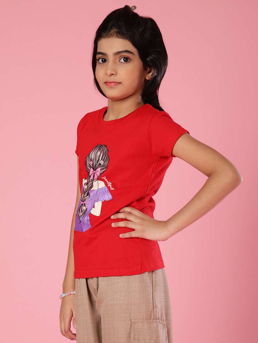 girls printed short sleeve tee - 21909841 -  Standard Image - 2