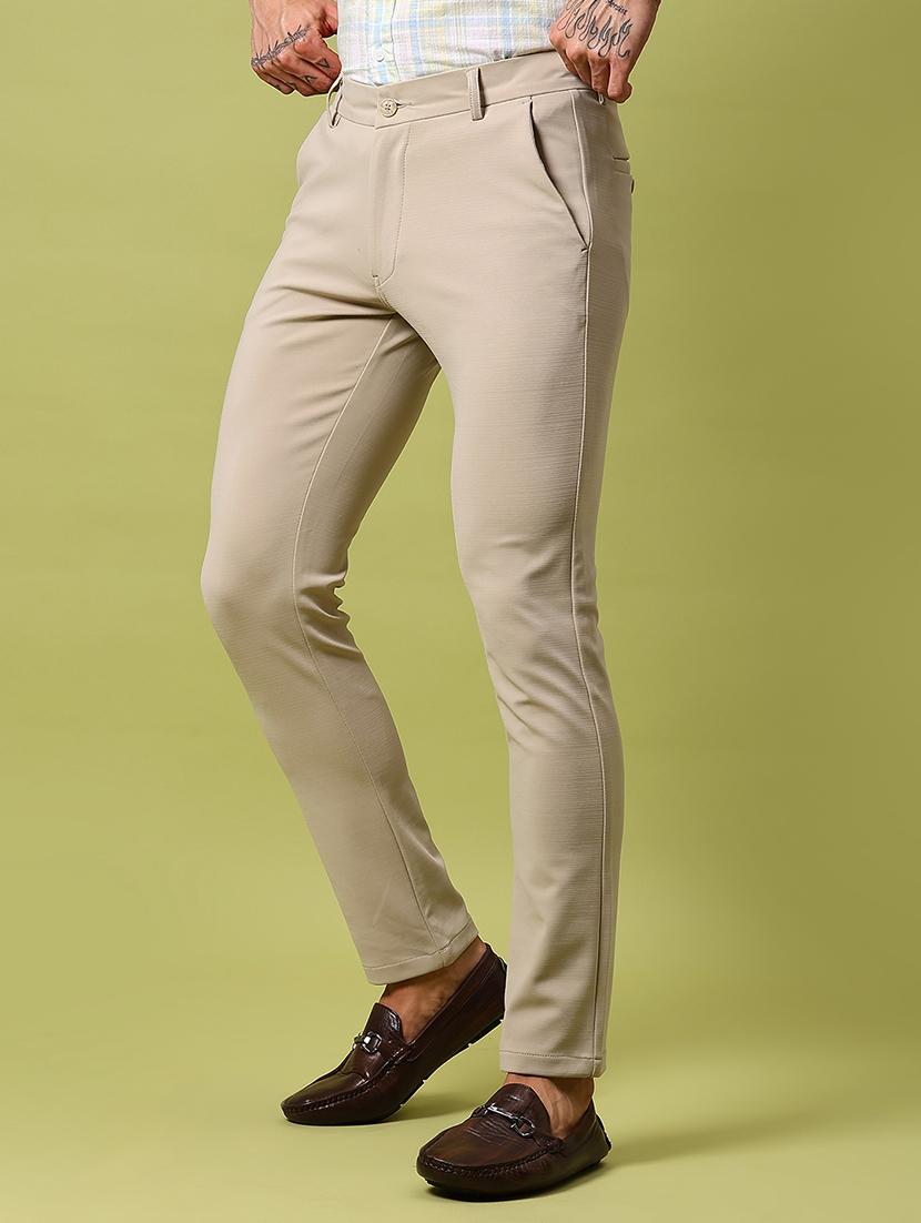 men solid mid rise slim fit chinos - 21909883 - Standard Image - 2