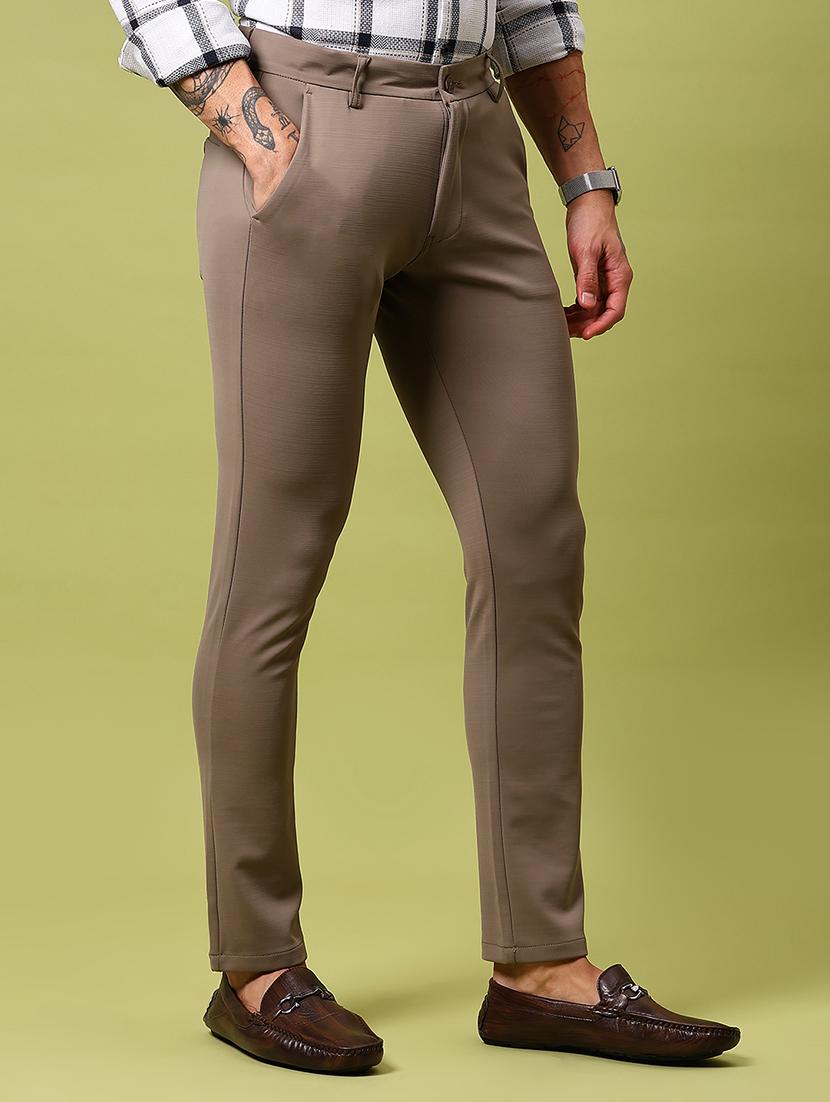 men solid mid rise slim fit chinos - 21909884 - Standard Image - 2
