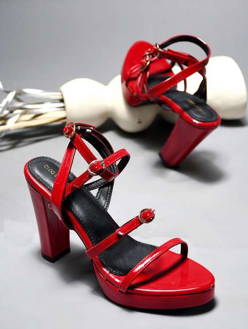 women red back strap sandal - 21909957 -  Standard Image - 0