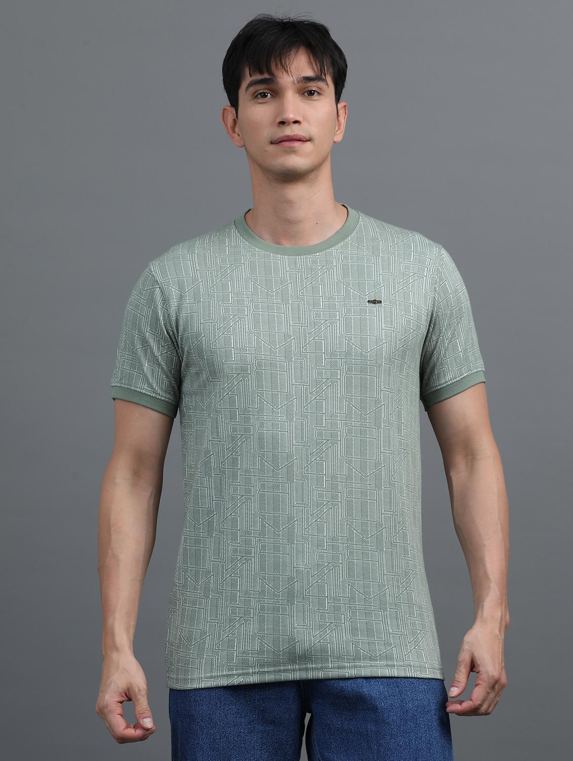 men all over printed short sleeves t-shirt - 21910048 - Zoom Image - 0