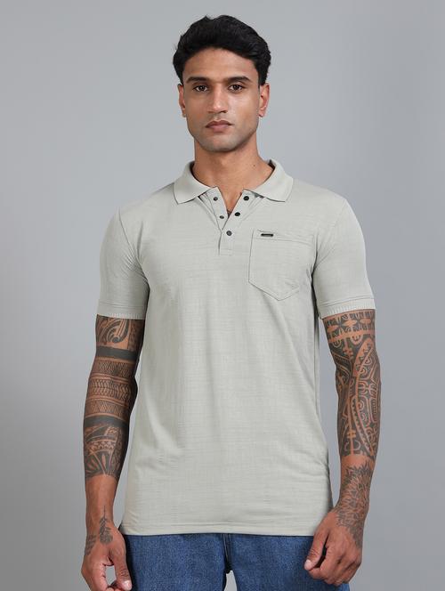 men solid short sleeves polo t-shirt - 21910056 -  Standard Image - 0