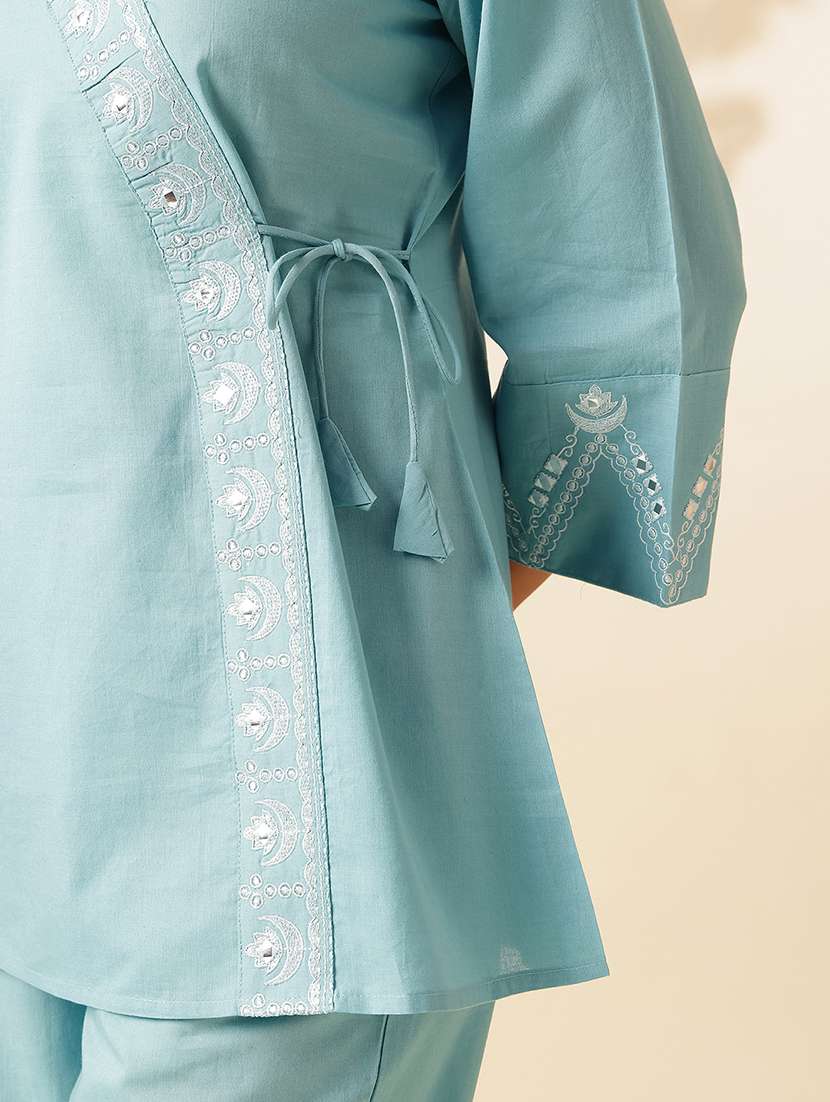 Women Three Quarter Sleeve Ethnic Co Ord Set