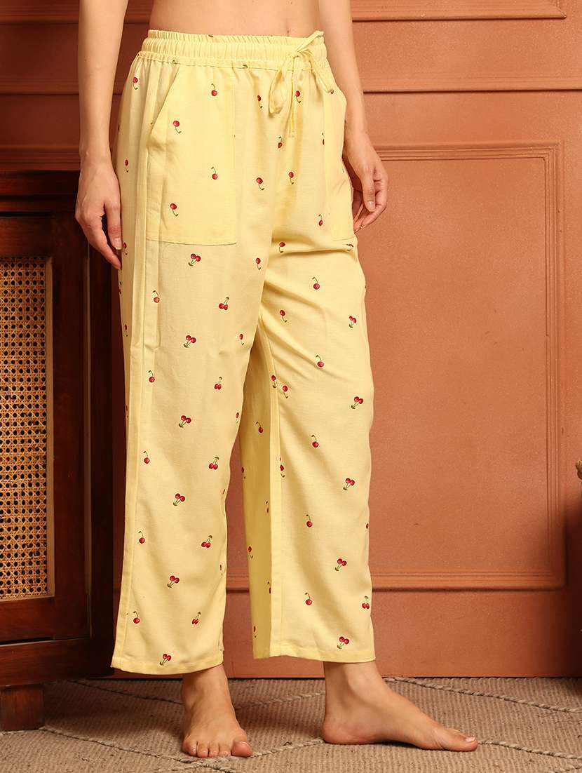 women printed mid rise loungewear pyjama - 21910145 -  Standard Image - 2