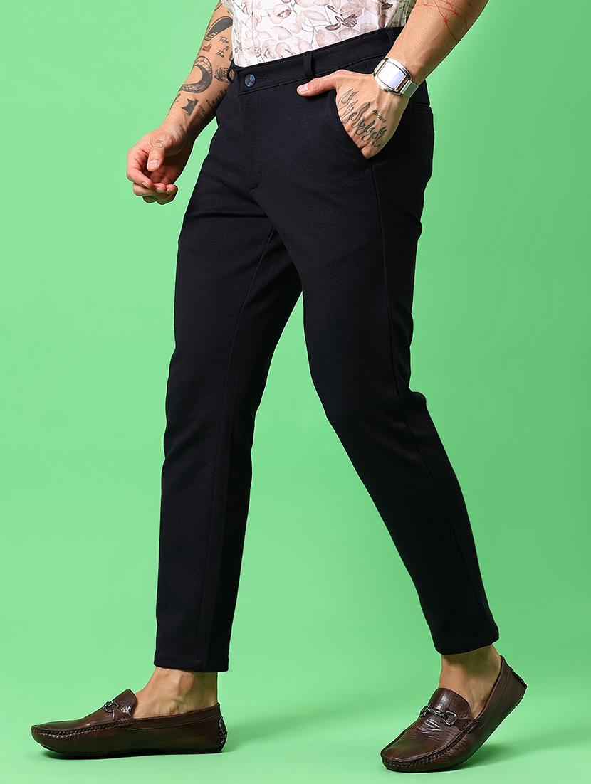 men solid mid rise slim fit chinos - 21910304 - Standard Image - 2