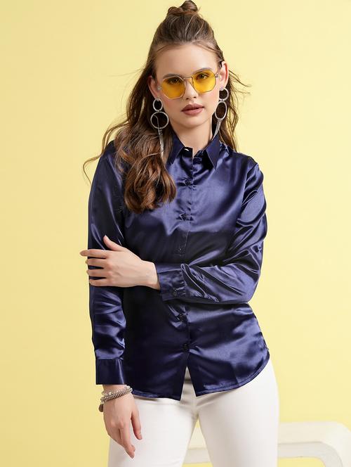 women solid collared regular shirt - 21910518 -  Standard Image - 0