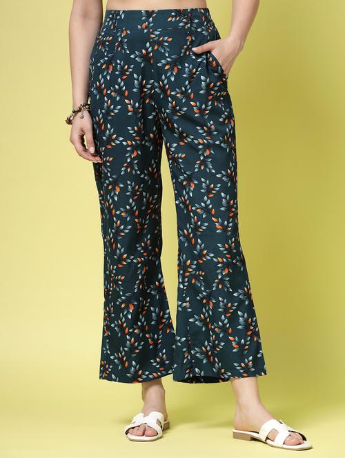 women printed high rise palazzo - 21910530 -  Standard Image - 0