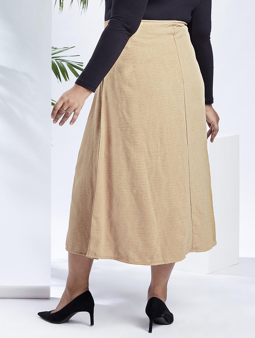 globus gloplus women beige mid-rise self design bohemian front slit plus size a-line midi skirt - 21910559 - Standard Image - 2