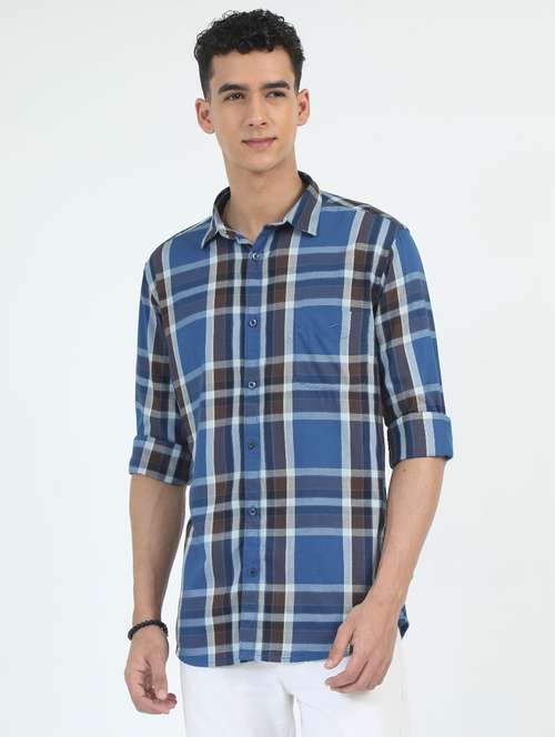 men checkered long sleeve regualr fit casual shirt - 21910587 -  Standard Image - 0