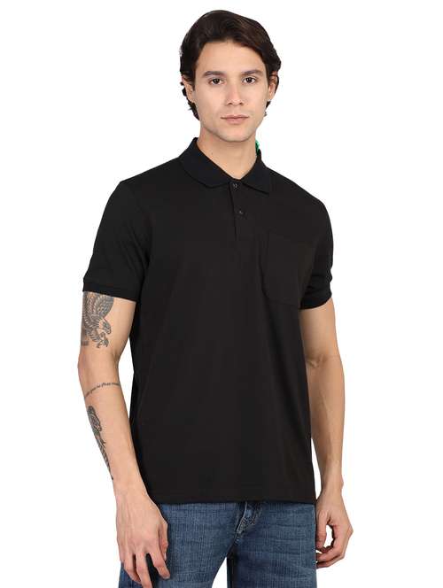black cotton plain tshirt - 21910630 -  Standard Image - 0