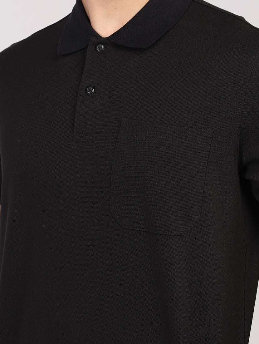 black cotton plain tshirt - 21910630 - Standard Image - 2