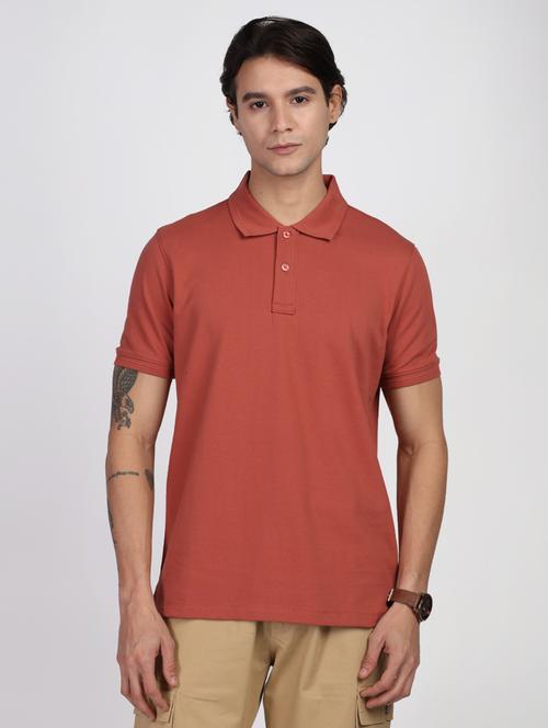 men solid short sleeve regualr fit polo t-shirt - 21910634 - Standard Image - 0