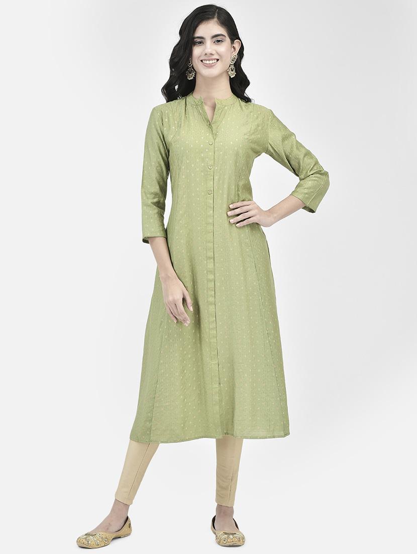 women three quarter sleeve a-line kurta - 21911151 -  Zoom Image - 0