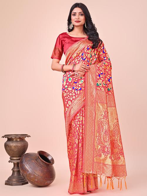 women self design banarasi saree with blouse - 21911473 -  Standard Image - 0