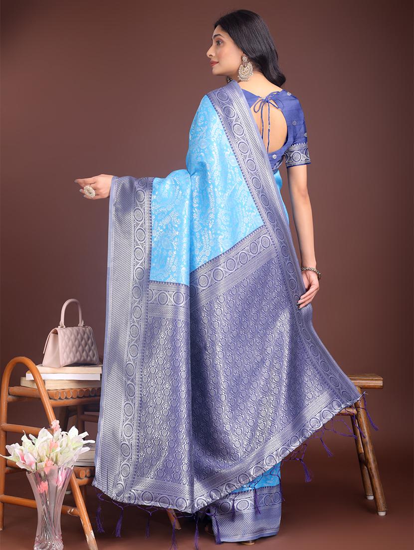 women self design bordered saree with blouse - 21911483 - Standard Image - 2