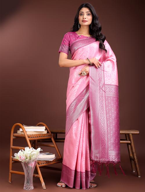 women self design bordered saree with blouse - 21911489 - Standard Image - 0