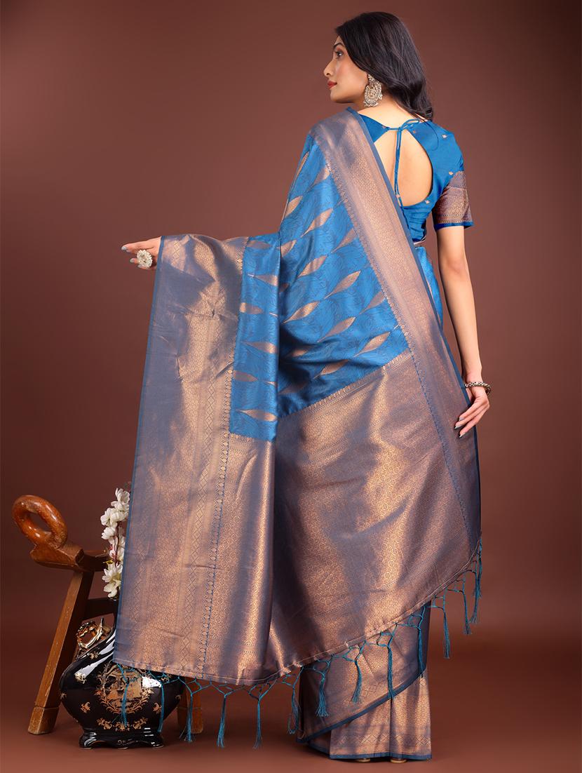 women self design bordered saree with blouse - 21911497 - Standard Image - 2