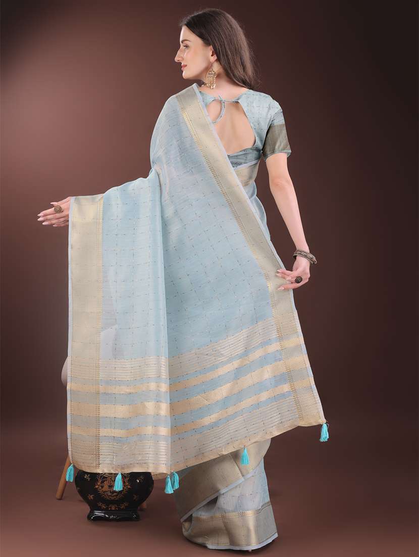 women self design bordered saree with blouse - 21911510 -  Standard Image - 2