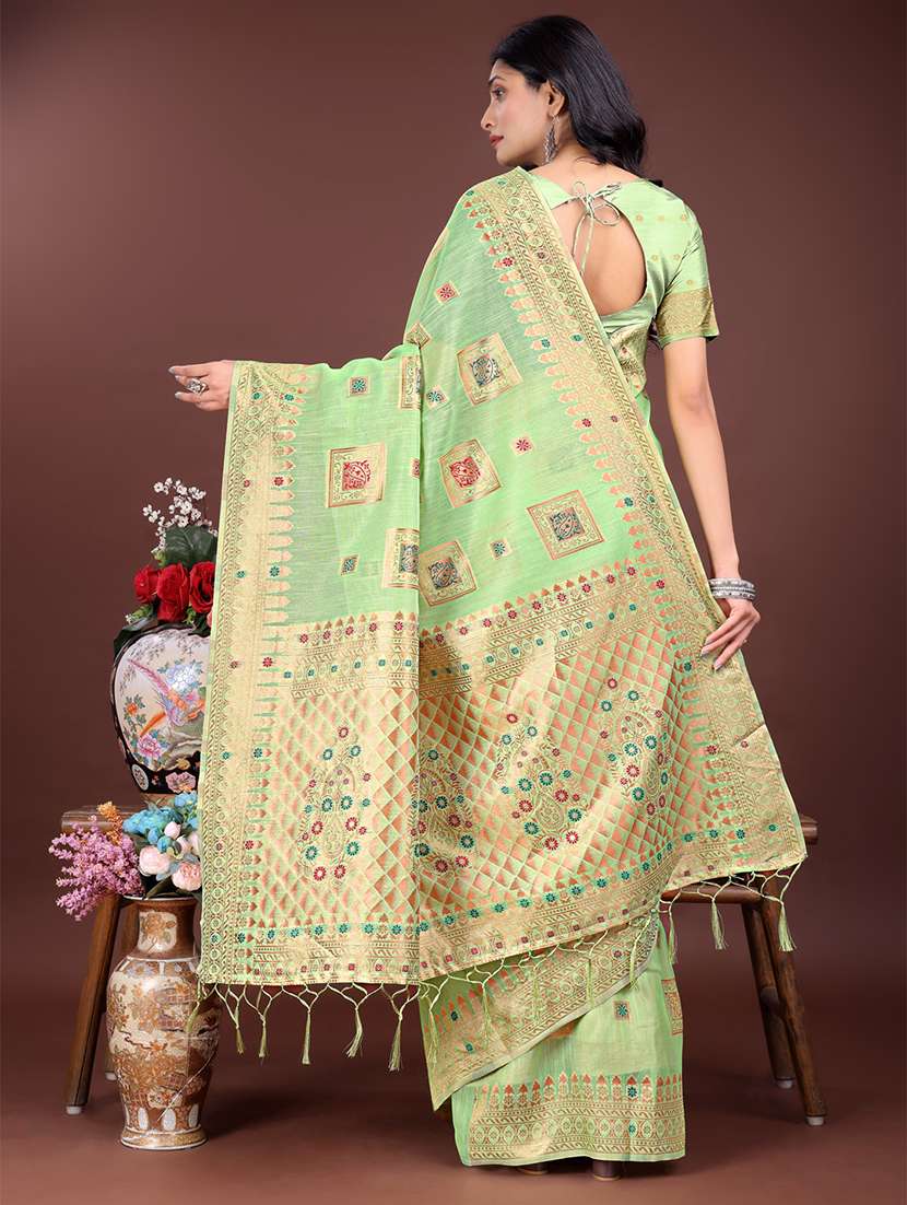 women self design bordered saree with blouse - 21911526 -  Standard Image - 2