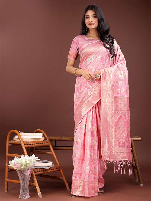 women self design banarasi saree with blouse - 21911542 - Standard Image - 0