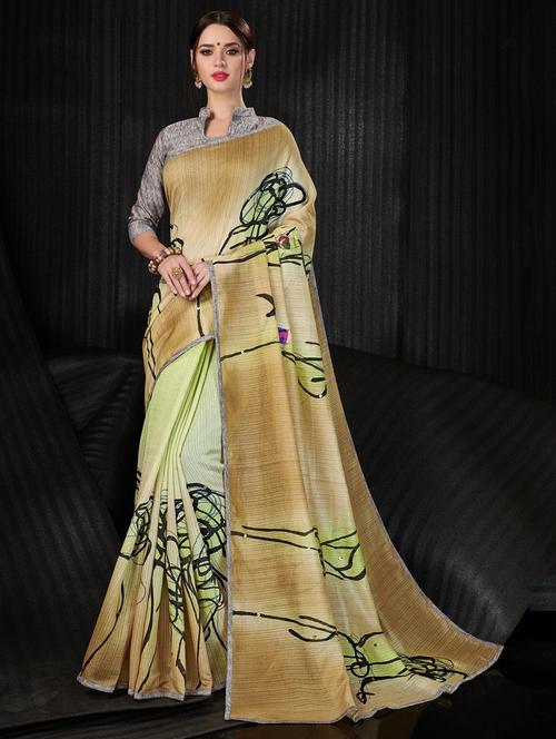women printed casual wear saree with blouse - 21911793 -  Standard Image - 0