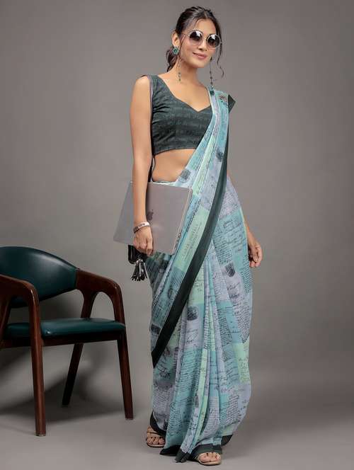 women printed casual wear saree with blouse - 21911829 - Standard Image - 0
