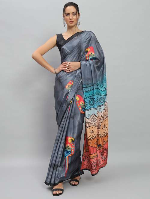 women printed casual wear saree with blouse - 21911861 -  Standard Image - 0