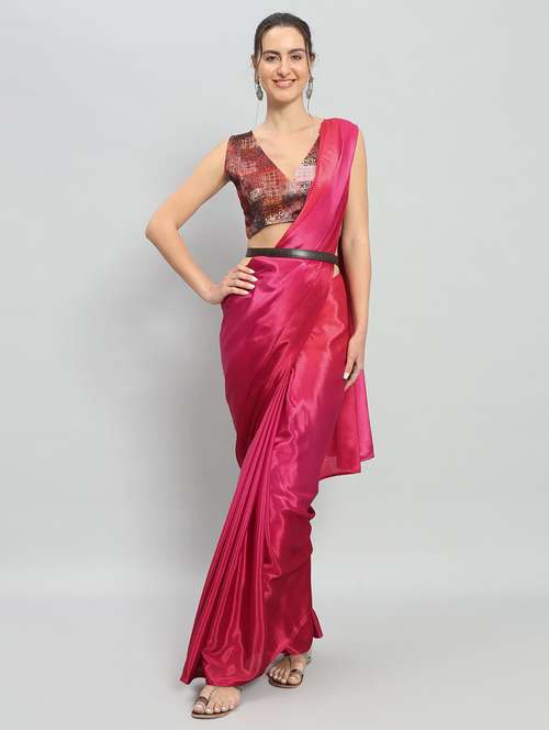 women ombre ready to wear saree with blouse - 21911877 - Standard Image - 0