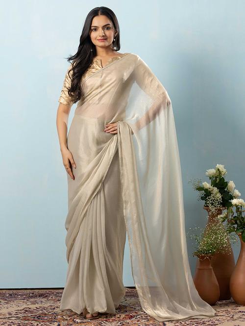 women solid ready to wear saree with blouse - 21911958 - Standard Image - 0