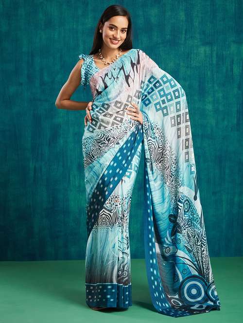 women printed casual wear saree with blouse - 21912003 - Standard Image - 0