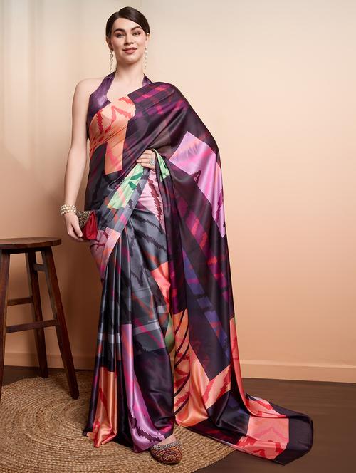 women printed casual wear saree with blouse - 21912096 -  Standard Image - 0