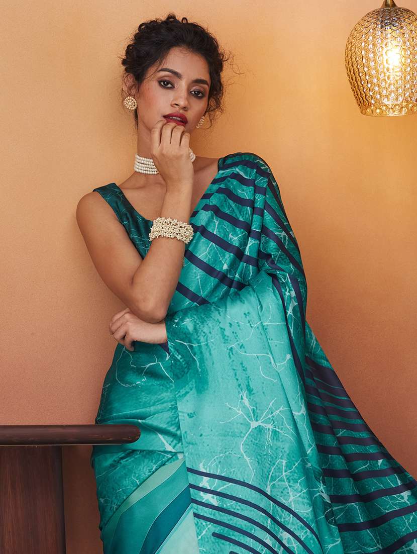 women printed ready to wear saree with blouse - 21912097 -  Standard Image - 2