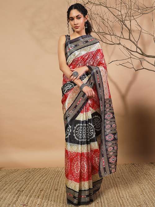 women printed casual wear saree with blouse - 21912112 - Standard Image - 0