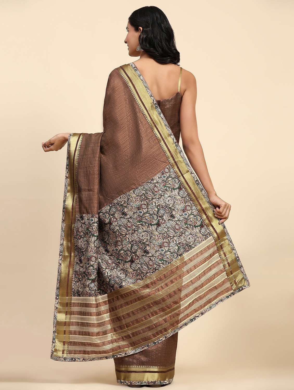 women printed ready to wear saree with blouse - 21912267 - Standard Image - 2