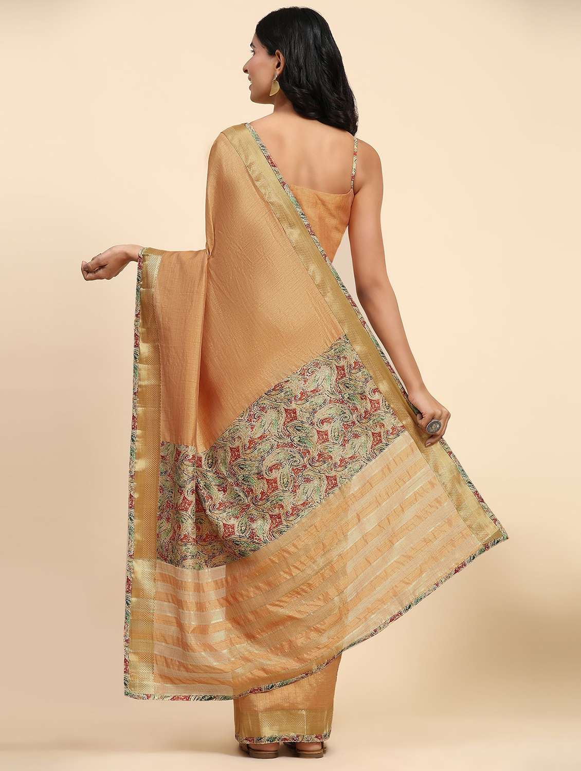 women printed half & half saree with blouse - 21912272 -  Standard Image - 2