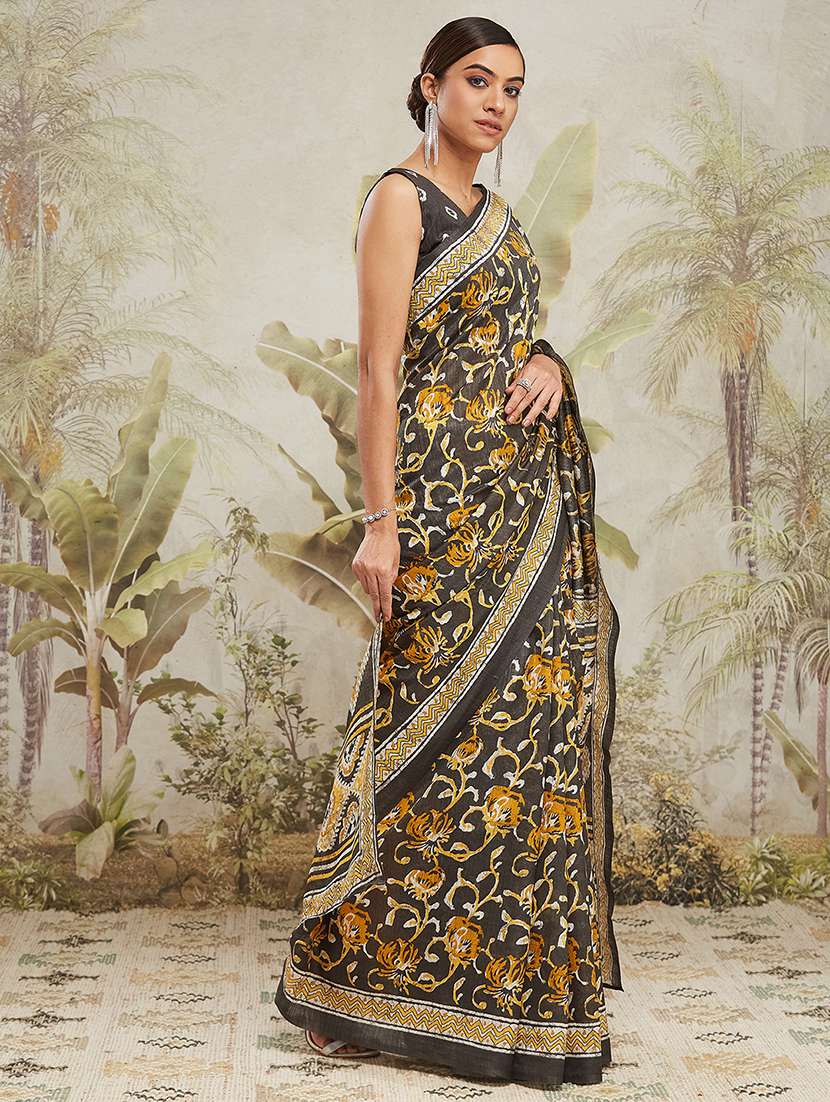 women printed casual wear saree with blouse - 21912326 -  Standard Image - 2