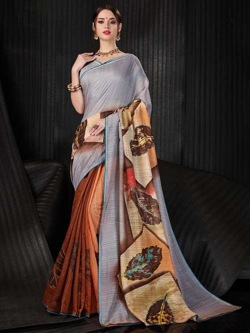 women printed casual wear saree with blouse - 21912401 -  Standard Image - 0