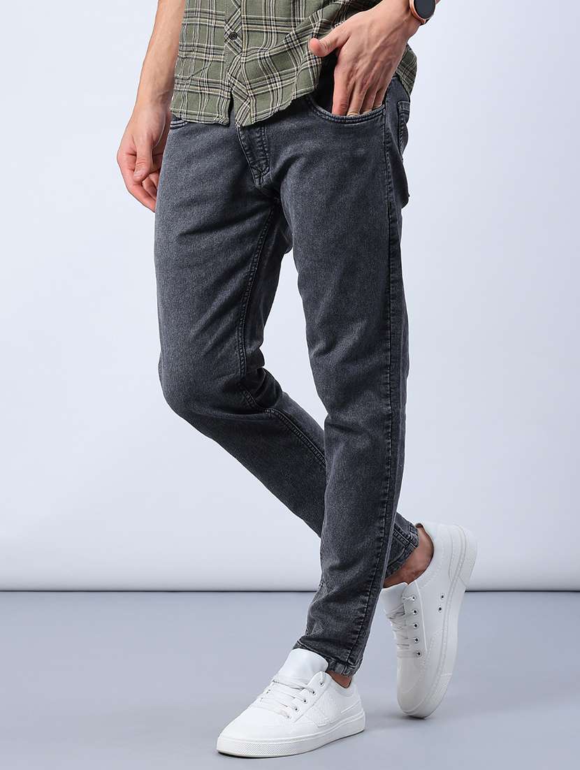 men solid mid rise slim fit jean - 21912458 -  Standard Image - 2