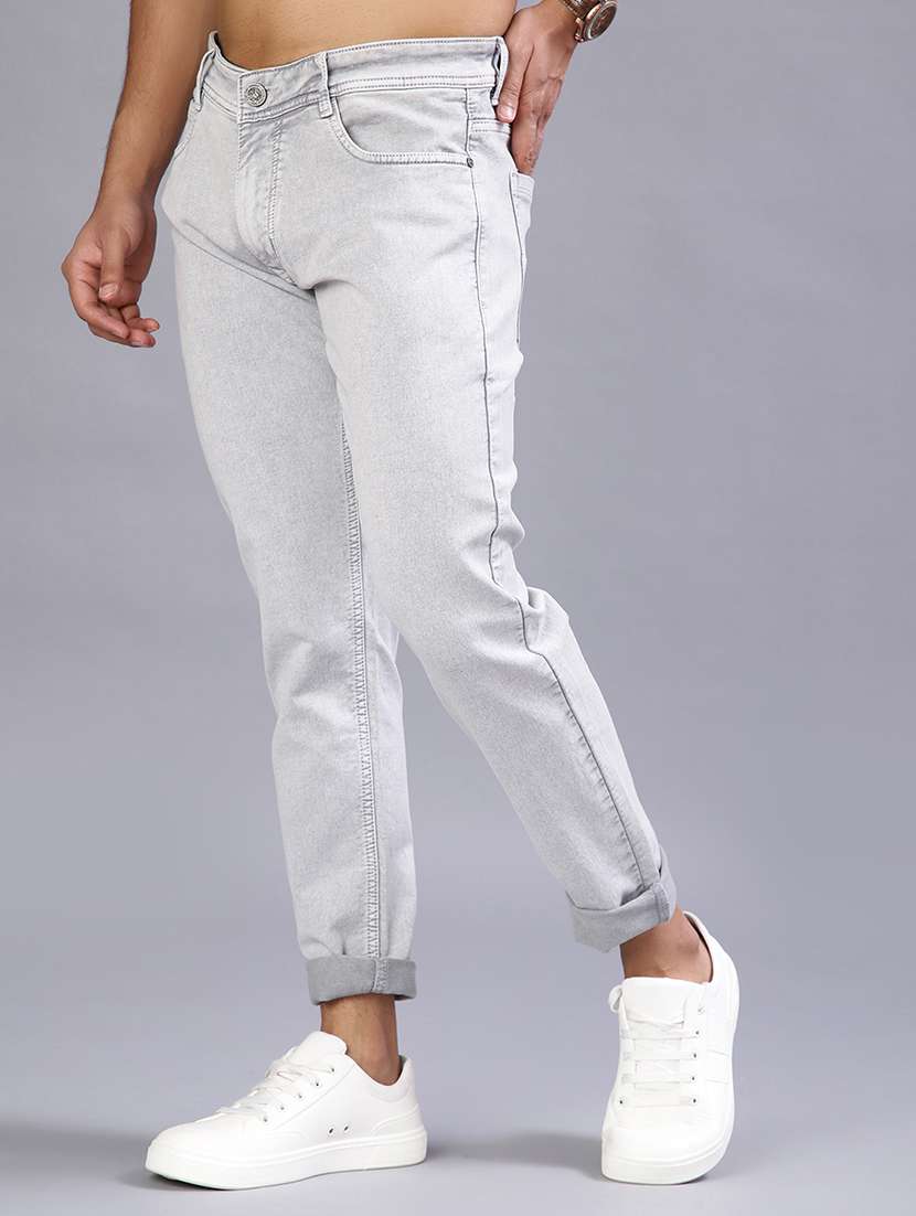 men solid mid rise slim fit jean - 21912459 -  Standard Image - 2